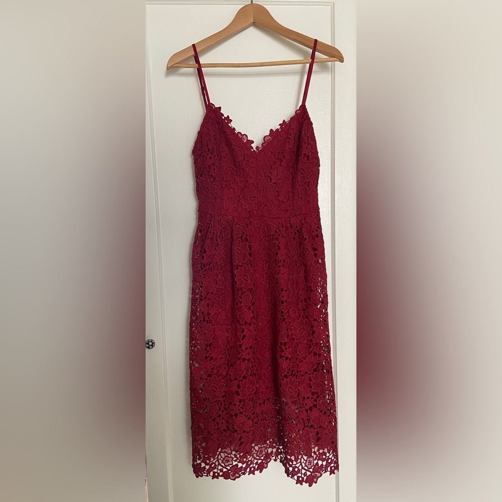 ASTR Lace A Line Midi Dress NWOT- L - Picture 8 of 8